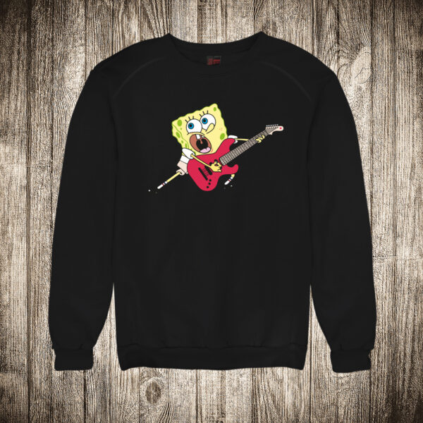 duks bez kapuljace boja crna slika sundjer bob i gitara