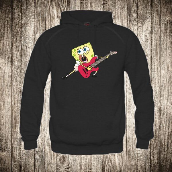 duks sa kapuljacom boja crna slika sundjer bob i gitara