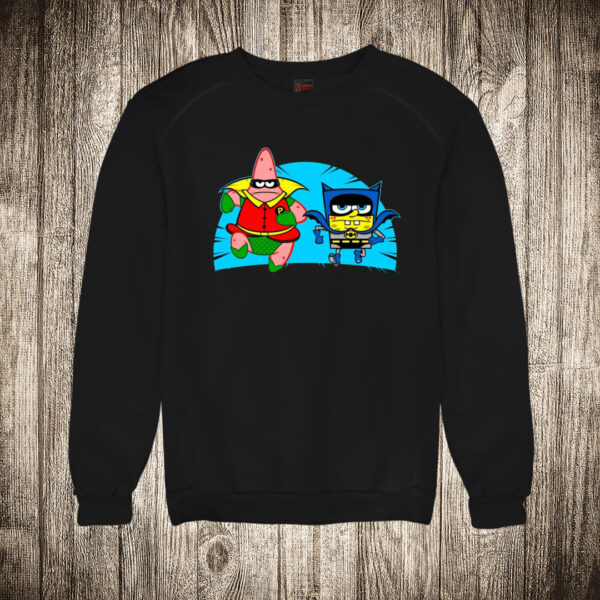 duks bez kapuljace boja crna slika sundjer bob i patrik super junaci