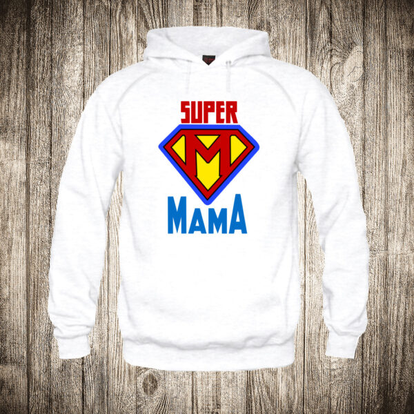 deciji duks boja bela slika super mama