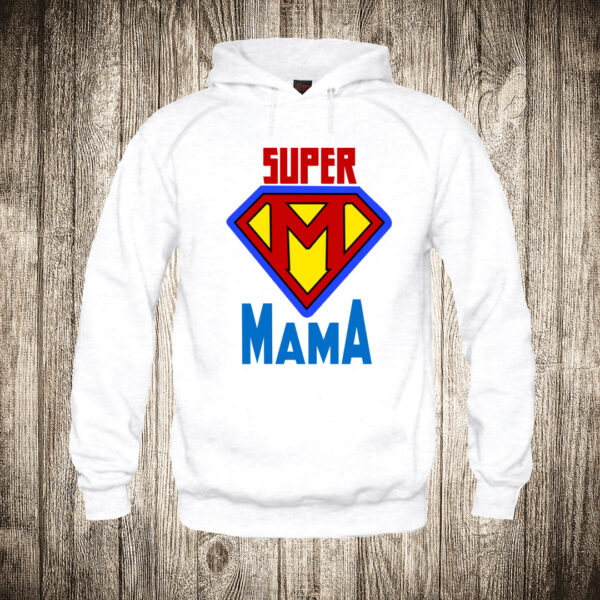 duks sa kapuljacom boja bela slika super mama