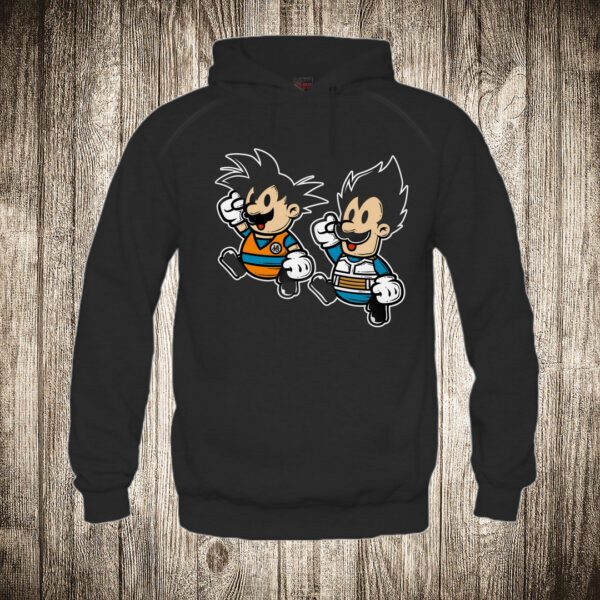 duks sa kapuljacom boja crna slika super mario i luidji goku edition dragon ball