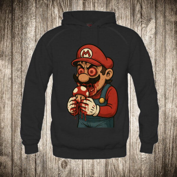 duks sa kapuljacom boja crna slika super mario jede pecurke