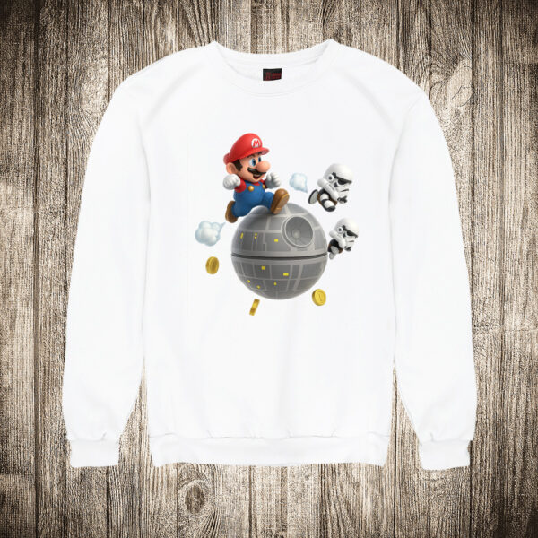 duks bez kapuljace boja bela slika super mario star wars edition 1