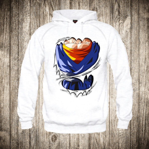 duks sa kapuljacom boja bela slika super sayan majica goku dragon ball zmajeva kugla