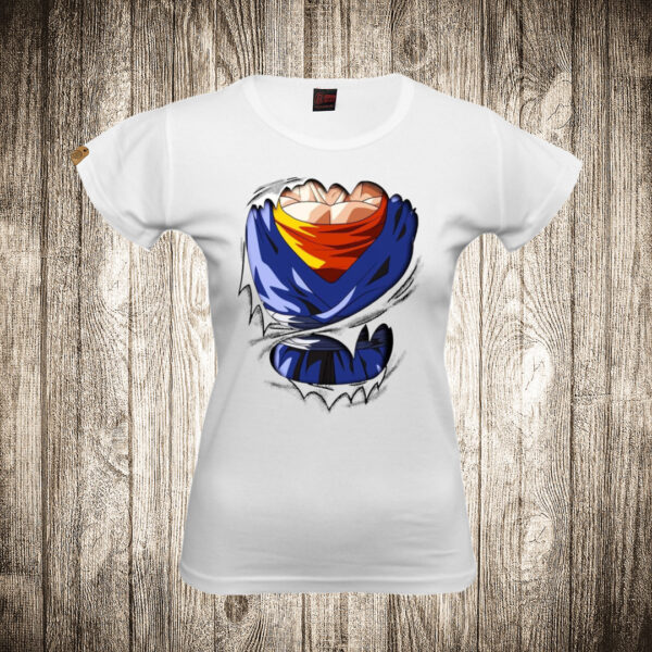 zenska majica boja bela slika super sayan majica goku dragon ball zmajeva kugla