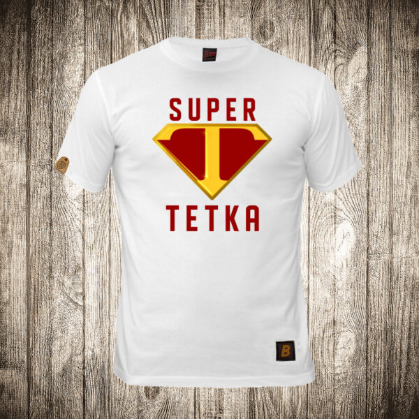 decija majica boja bela slika super tetka