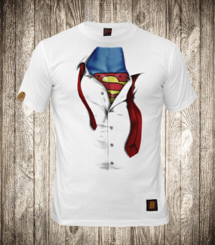 Muška majica bele boje sa motivom Supermen 1 košulja