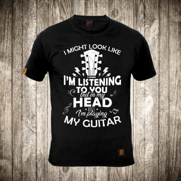 muska majica boja crna slika sviram svoju gitaru