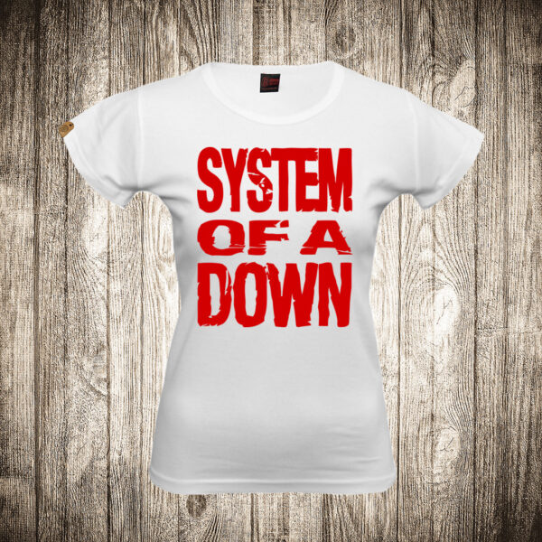 zenska majica boja bela slika system of a down 1