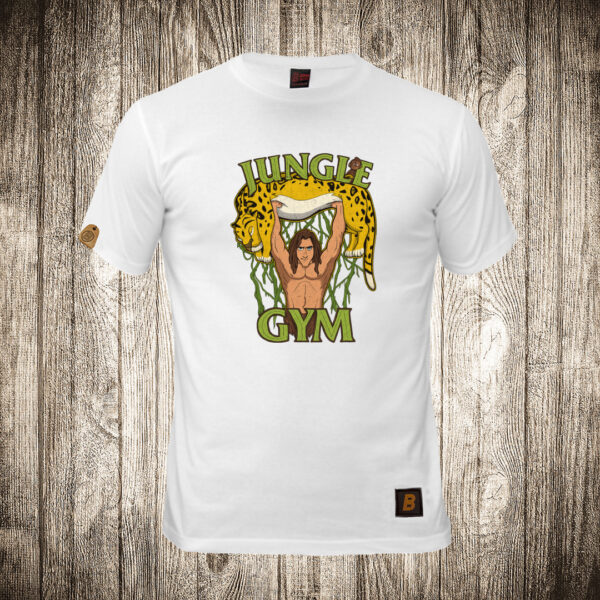 decija majica boja bela slika tarzan jungle gym teretana trening