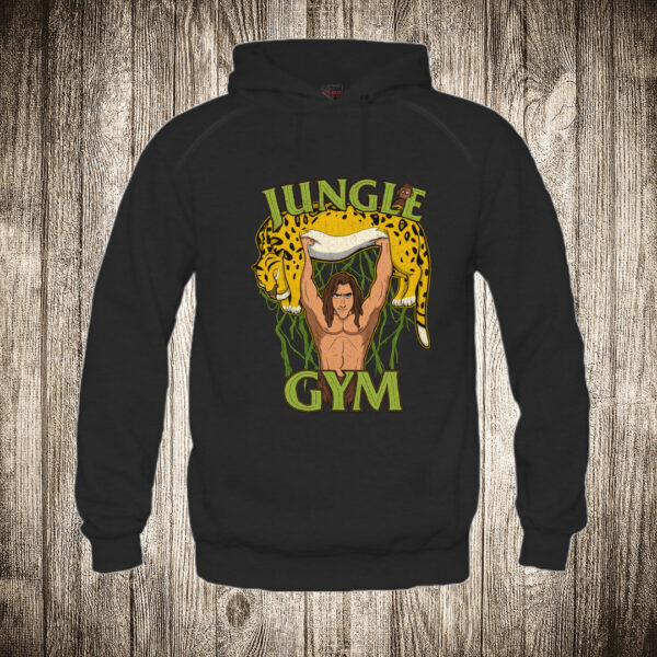 duks sa kapuljacom boja crna slika tarzan jungle gym teretana trening