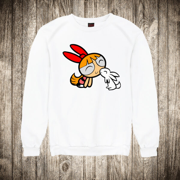 duks bez kapuljace boja bela slika the powerpuff girls blossom i zec