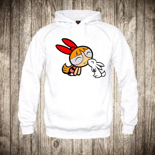 duks sa kapuljacom boja bela slika the powerpuff girls blossom i zec