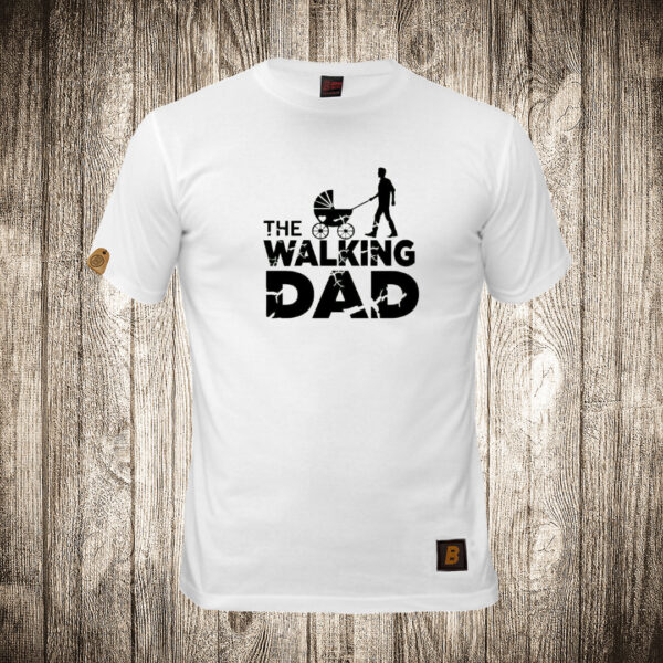 muska majica boja bela slika the walking dad 2