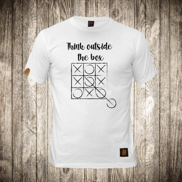 decija majica boja bela slika think outside of the