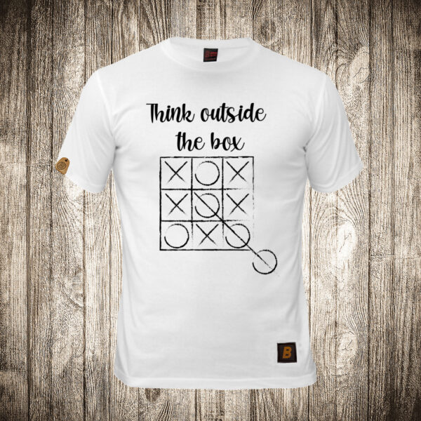 muska majica boja bela slika think outside of the box 1