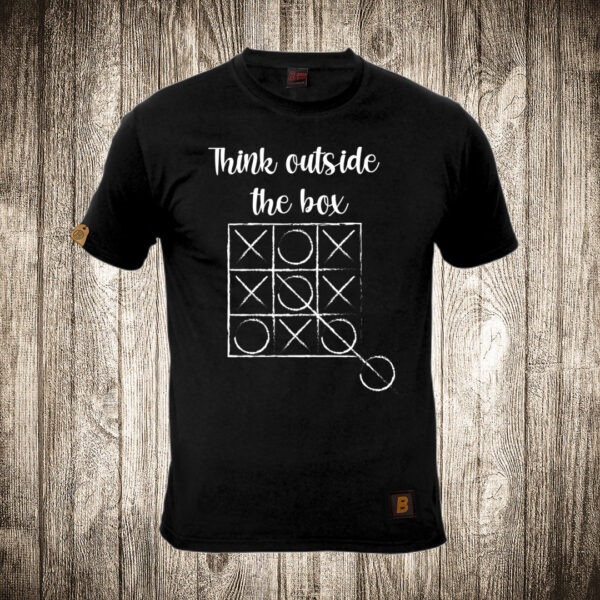 muska majica boja crna slika think outside of the