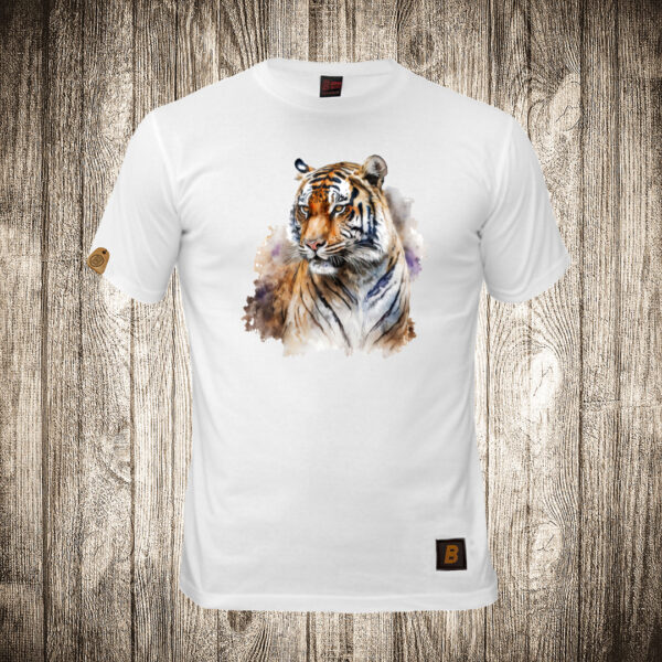 decija majica boja bela slika tigar 5 vodene boje