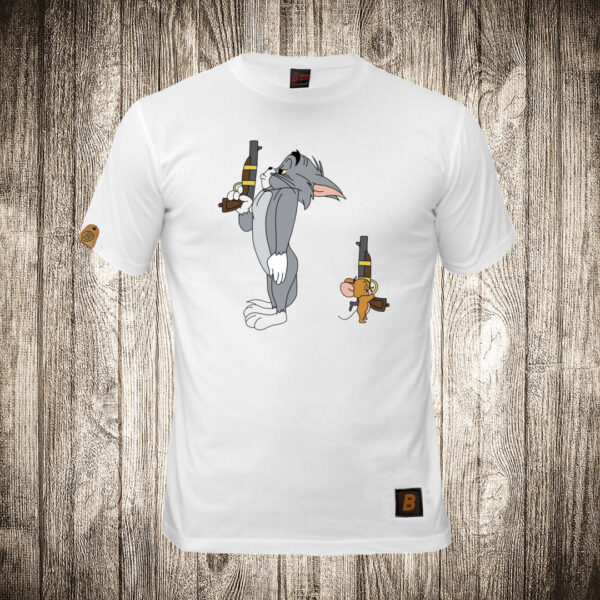 decija majica boja bela slika tom i dzeri tom and jerry oruzani sukob