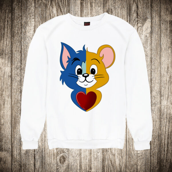 duks bez kapuljace boja bela slika tom i jerry kao jedno ljubav srce