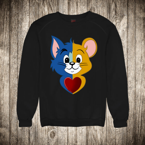 duks bez kapuljace boja crna slika tom i jerry kao jedno ljubav srce