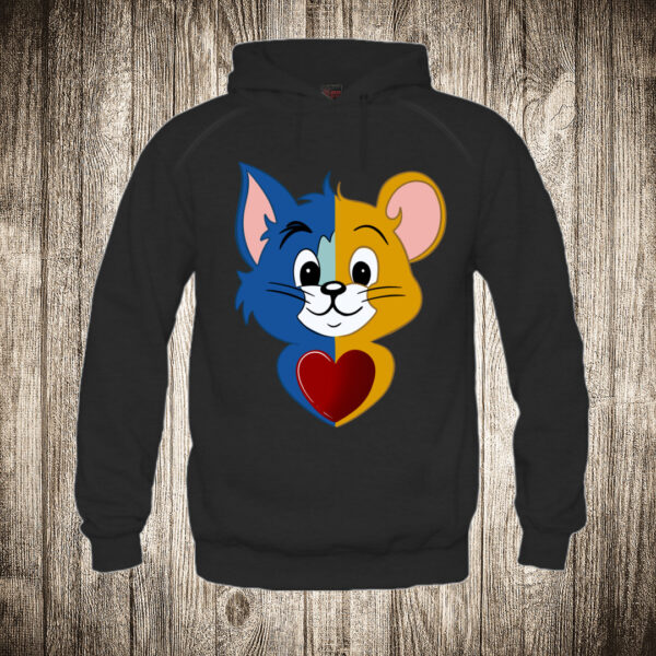 duks sa kapuljacom boja crna slika tom i jerry kao jedno ljubav srce