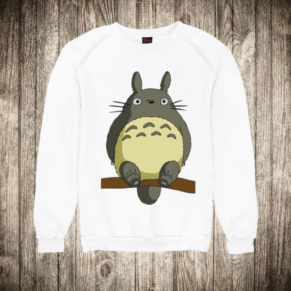 duks bez kapuljace boja bela slika totoro na grani