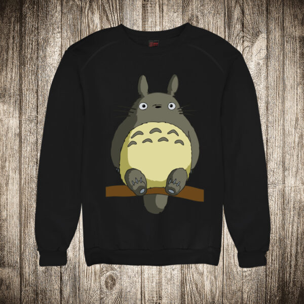 duks bez kapuljace boja crna slika totoro na grani