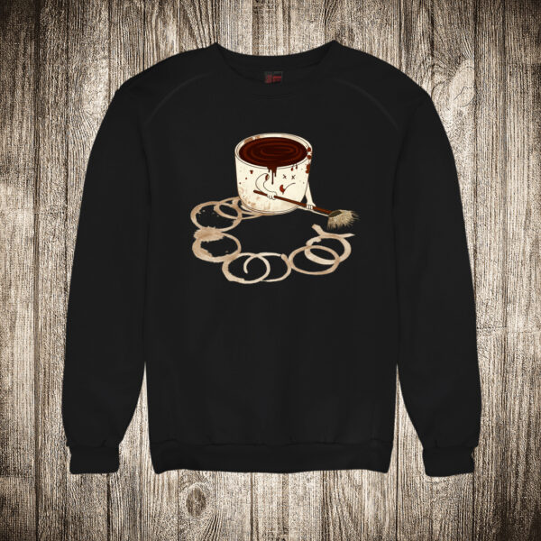 duks bez kapuljace boja crna slika trag od solje kafe