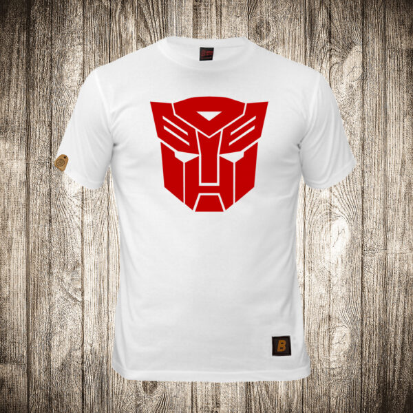 decija majica boja bela slika transformers logo