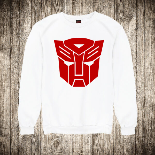 duks bez kapuljace boja bela slika transformers logo