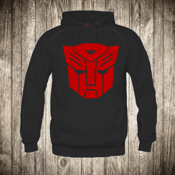 duks sa kapuljacom boja crna slika transformers logo