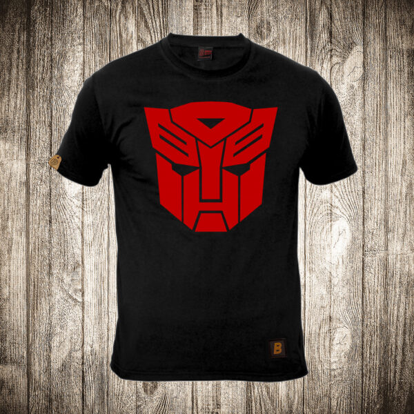 muska majica boja crna slika transformers logo