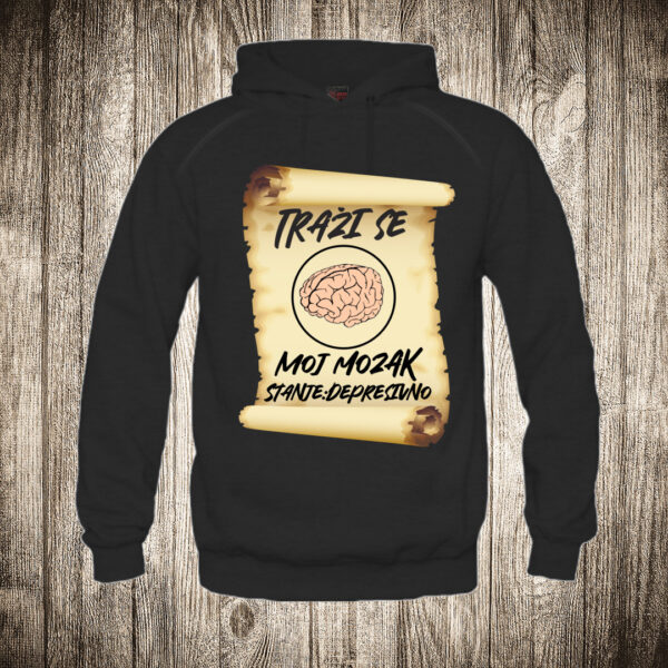 duks sa kapuljacom boja crna slika trazi se moj mozak