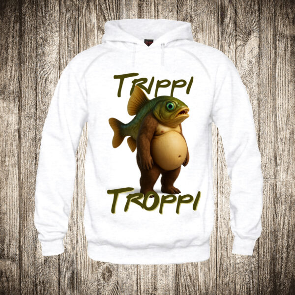duks sa kapuljacom boja bela slika trippi troppi brain rot