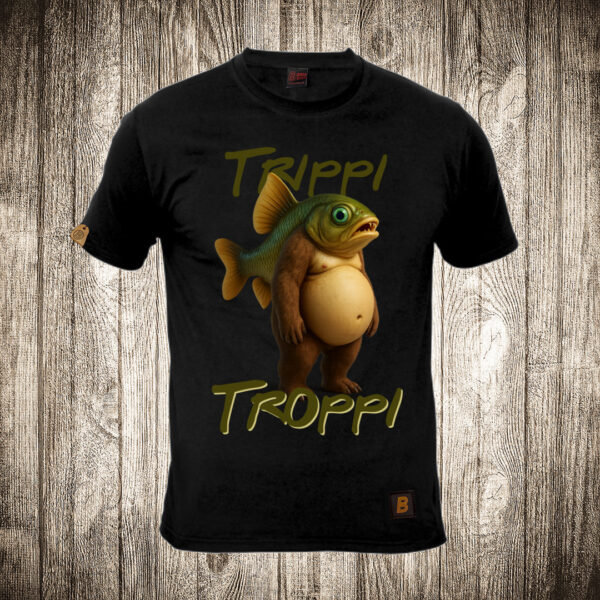 muska majica boja crna slika trippi troppi brain rot