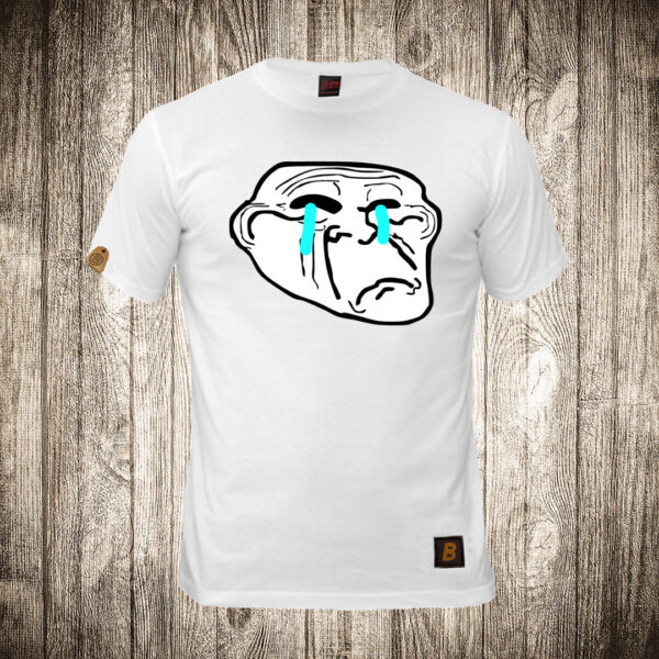 muska majica boja bela slika troll face meme