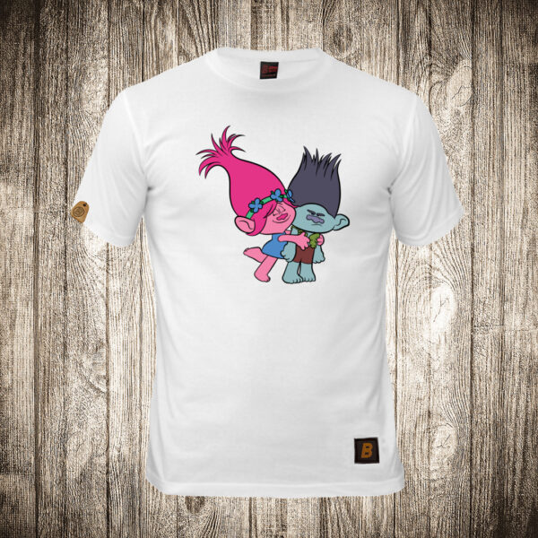decija majica boja bela slika trolls trolovi branch and poppy