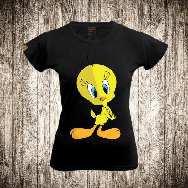 zenska majica boja crna slika tviti tweety