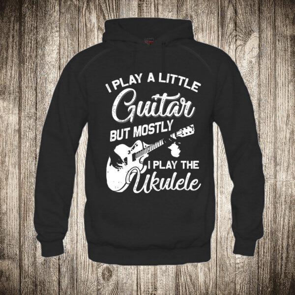 duks sa kapuljacom boja crna slika ukulele gitara