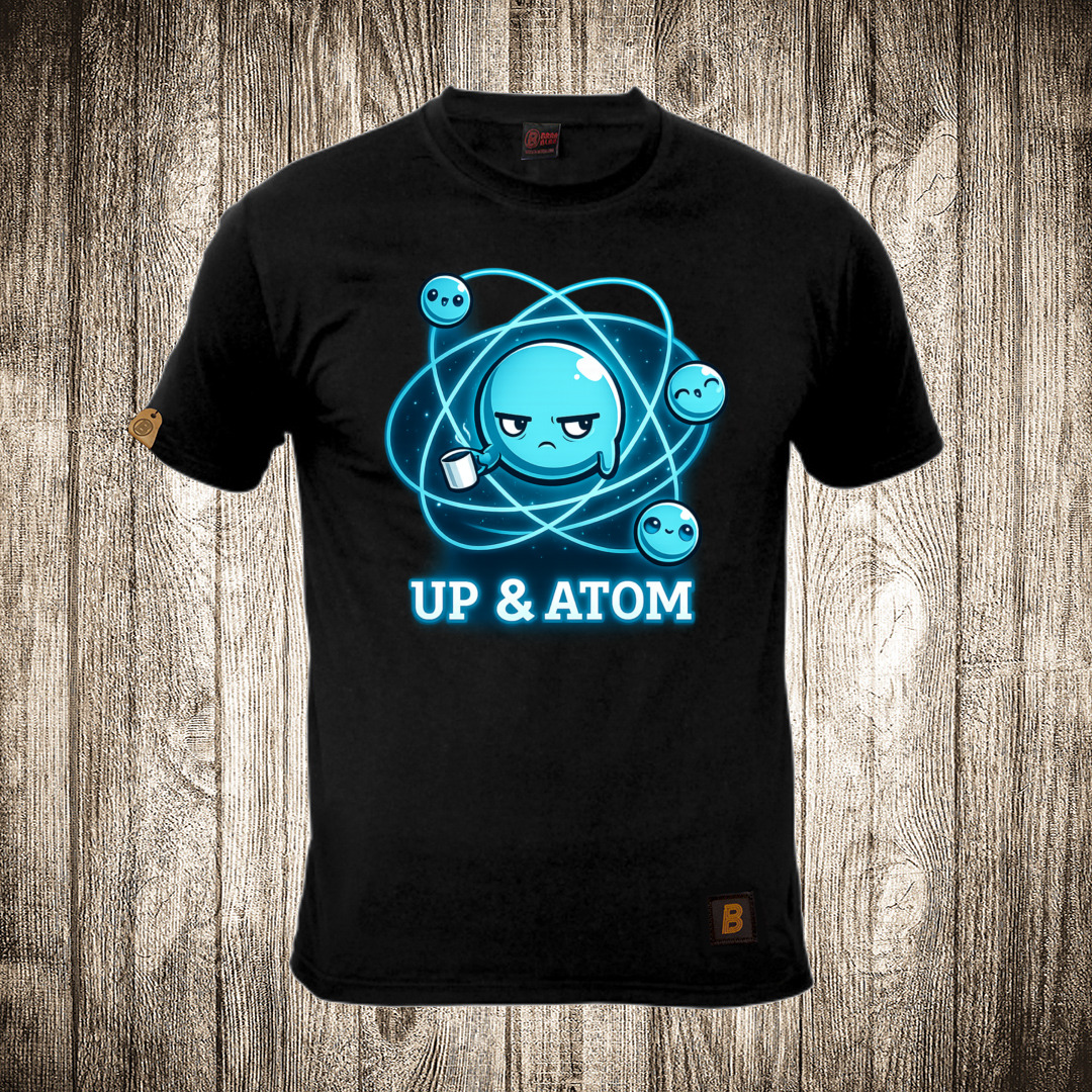 Muška majica crne boje sa motivom Up and Atom muska majica boja crna slika up and atom