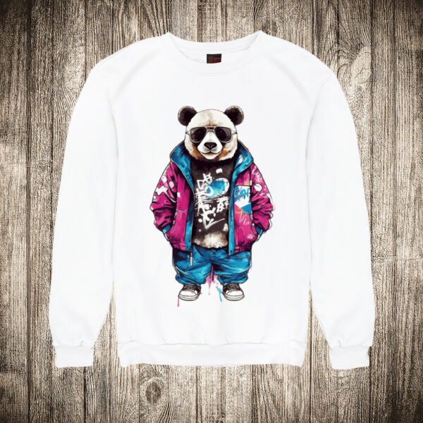 duks bez kapuljace boja bela slika urban panda 13