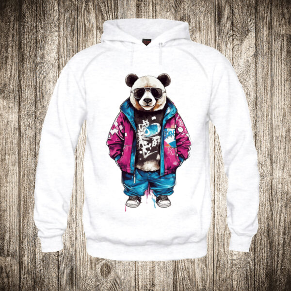 duks sa kapuljacom boja bela slika urban panda 13