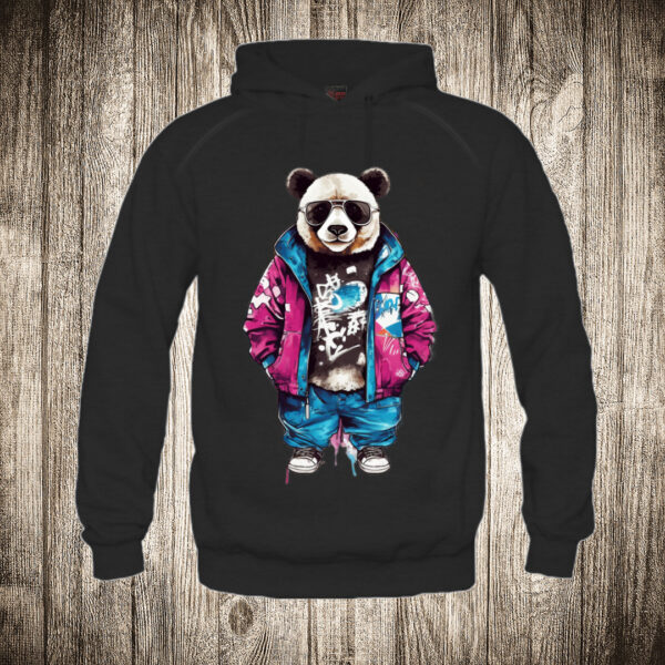 duks sa kapuljacom boja crna slika urban panda 13