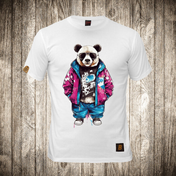 muska majica boja bela slika urban panda 13