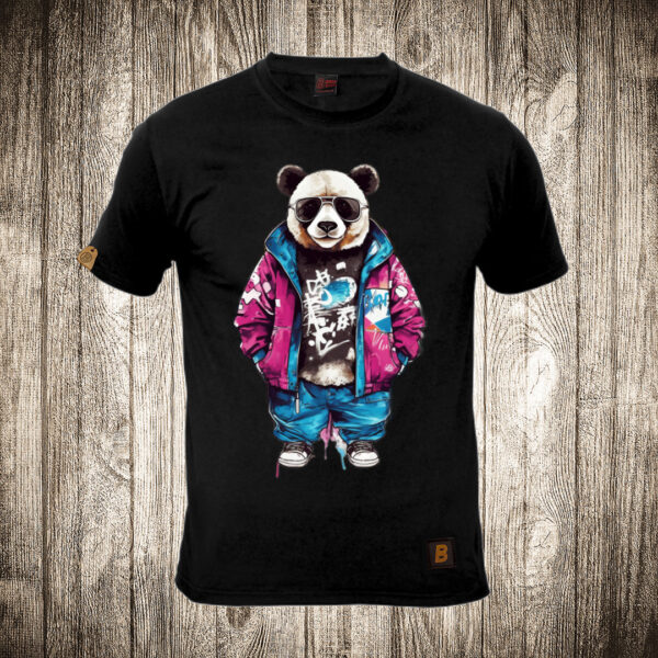 muska majica boja crna slika urban panda 13