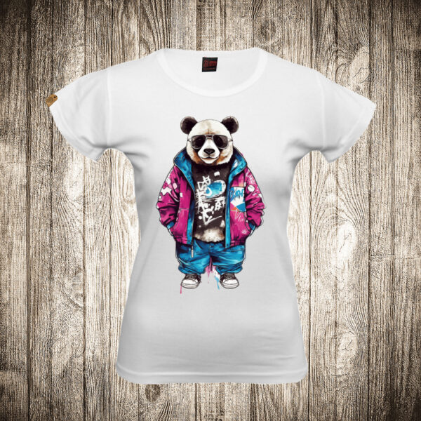 zenska majica boja bela slika urban panda 13