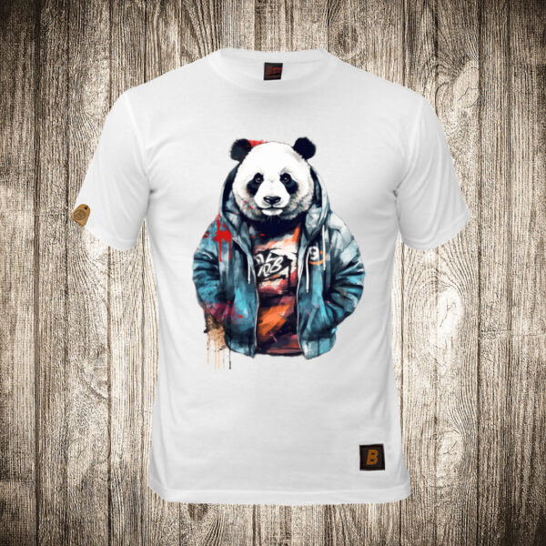 muska majica boja bela slika urban panda 15