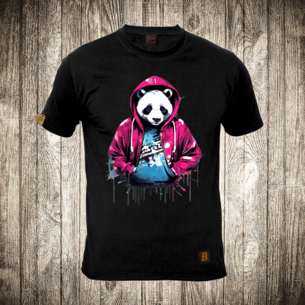 muska majica boja crna slika urban panda 16